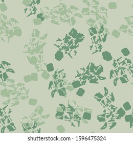 Forest camouflage of various shades of green colors. It is a colorful seamless pattern that can be used as a camo print for clothing and background and backdrop or computer wallpaper