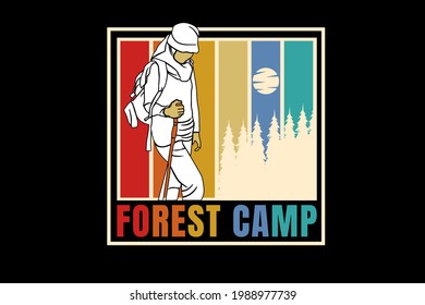 forest camp color yellow red and green