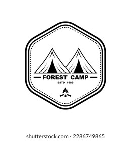 Forest Camp Logo Design, Outdoor logo, Adventure logo template