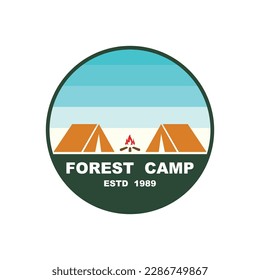 Logo-Design des Waldkäfers, Außenlogo, Vorlage für das Adventure-Logo