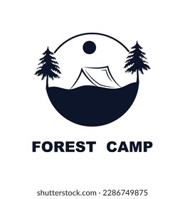 Forest Camp Logo Design, Outdoor logo, Adventure logo template