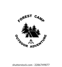 Forest Camp Logo Design, Outdoor logo, Adventure logo template