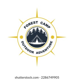 Forest Camp Logo Design, Outdoor logo, Adventure logo template