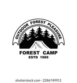 Forest Camp Logo Design, Outdoor logo, Adventure logo template