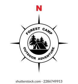 Forest Camp Logo Design, Outdoor logo, Adventure logo template
