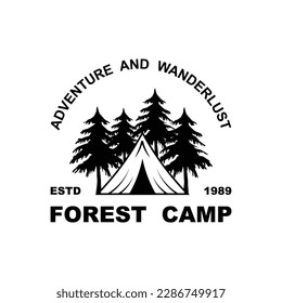 Logo-Design des Waldkäfers, Außenlogo, Vorlage für das Adventure-Logo