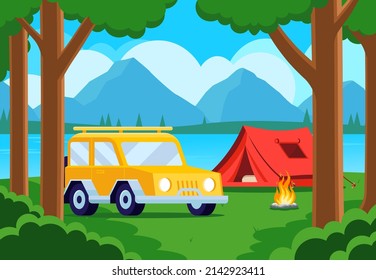 2,165 Campsite poster Images, Stock Photos & Vectors | Shutterstock
