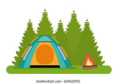 110,715 Camping tent illustration Images, Stock Photos & Vectors ...