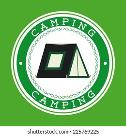 forest camping graphic design , vector illustration