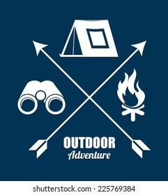 forest camping graphic design , vector illustration