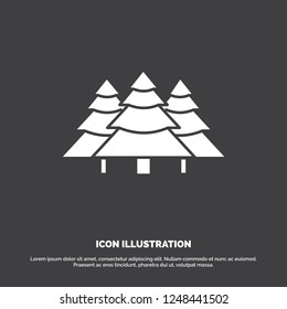 forest, camping, jungle, tree, pines Icon. glyph vector symbol for UI and UX, website or mobile application