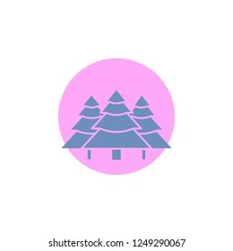 forest, camping, jungle, tree, pines Glyph Icon.