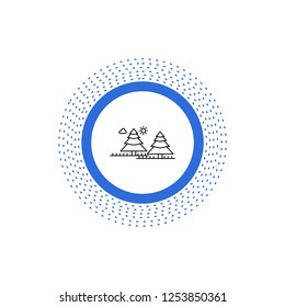 forest, camping, jungle, tree, pines Line Icon. Vector isolated illustration