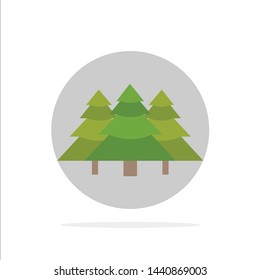 forest, camping, jungle, tree, pines Flat Color Icon Vector