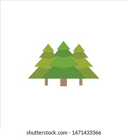 forest, camping, jungle, tree, pines Flat Color Icon Vector. Vector Icon Template background