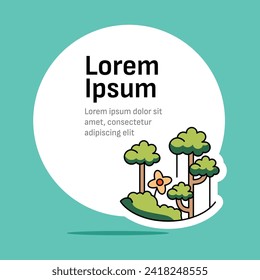 Diseño de tarjetas forestales. Diseño de plantilla