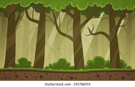 Forest Cartoon Background