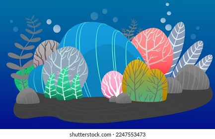 forest in the colorful sea