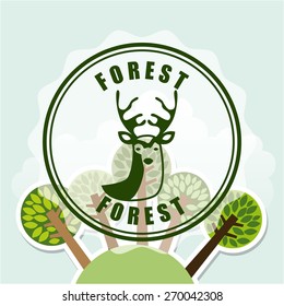 forest concept design, vector illustration eps10 graphic 