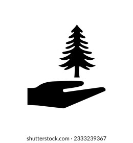 Forest conservation icon on white background