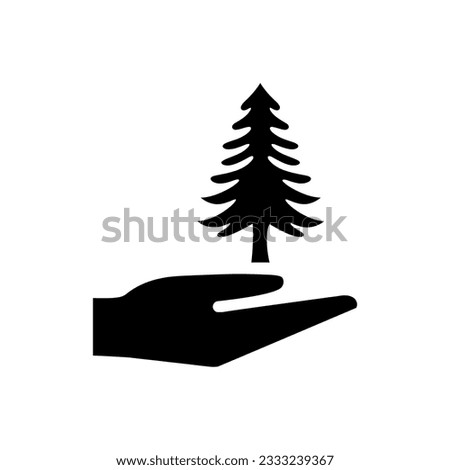 Forest conservation icon on white background