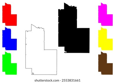 Forest County, State of Wisconsin (U.S. county, United States of America, US) map vector illustration, scribble sketch map