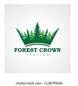 forest crown logo design