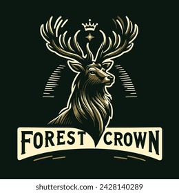 FOREST CROWN MASCOT LOGO DESIGN