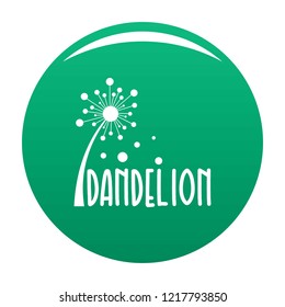 Forest dandelion logo icon. Simple illustration of forest dandelion vector icon for any design green