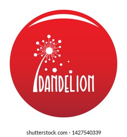 Forest dandelion logo icon. Simple illustration of forest dandelion vector icon for any design red