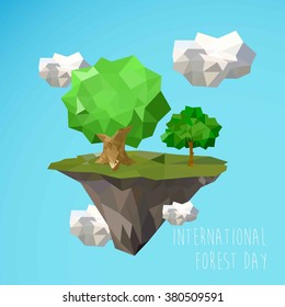 Forest Day Poster Vector Template
