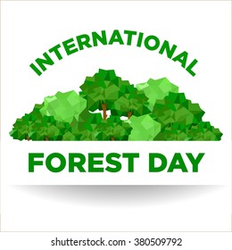 Forest Day Poster Vector Template