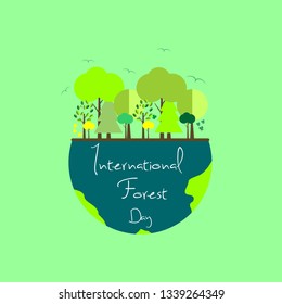 forest day, tree design vector, ecology, eco friendly, jungle
