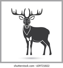 Forest deer simple icon for web and mobile design