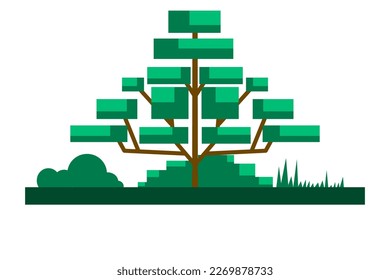 Forest design illustration, simple forest icon with elegant concept, perfect for celebrations world forest day