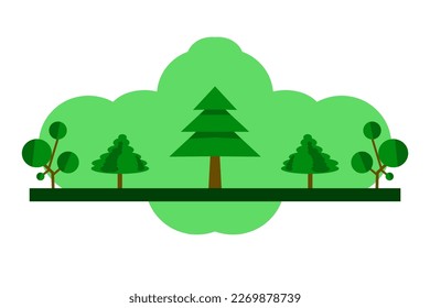 Forest design illustration, simple forest icon with elegant concept, perfect for celebrations world forest day