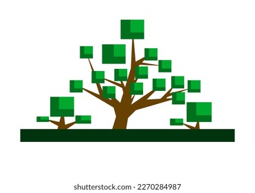Forest design illustration, simple forest icon with elegant concept, perfect for celebrations world forest day