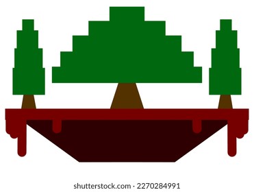 Forest design illustration, simple forest icon with elegant concept, perfect for celebrations world forest day