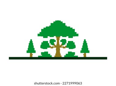 Forest design illustration, simple forest icon with elegant concept