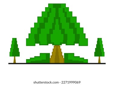 Forest design illustration, simple forest icon with elegant concept