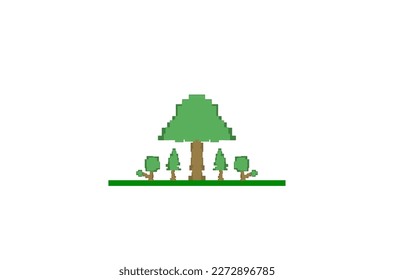 Forest design illustration, simple forest icon with elegant concept, perfect for celebrations world forest day