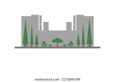 Forest design illustration, simple forest icon with elegant concept, perfect for celebrations world forest day
