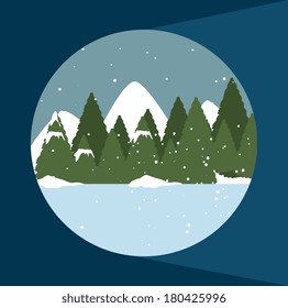 forest design over background vector illustration