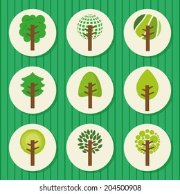 forest design over green background vector illustration
