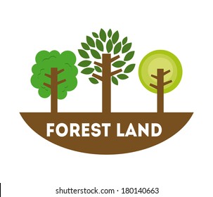 forest design over white background vector illustration 