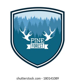 forest design over  white background vector illustration 