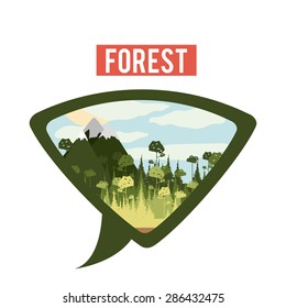 Forest design over white background, vector illustration