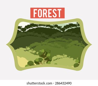 Forest design over white background, vector illustration