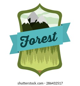 Forest design over white background, vector illustration