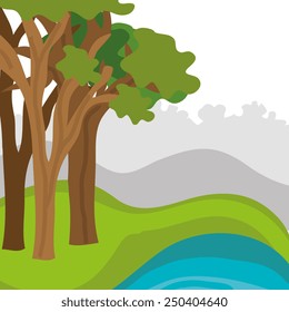 Forest design, vector illustration.